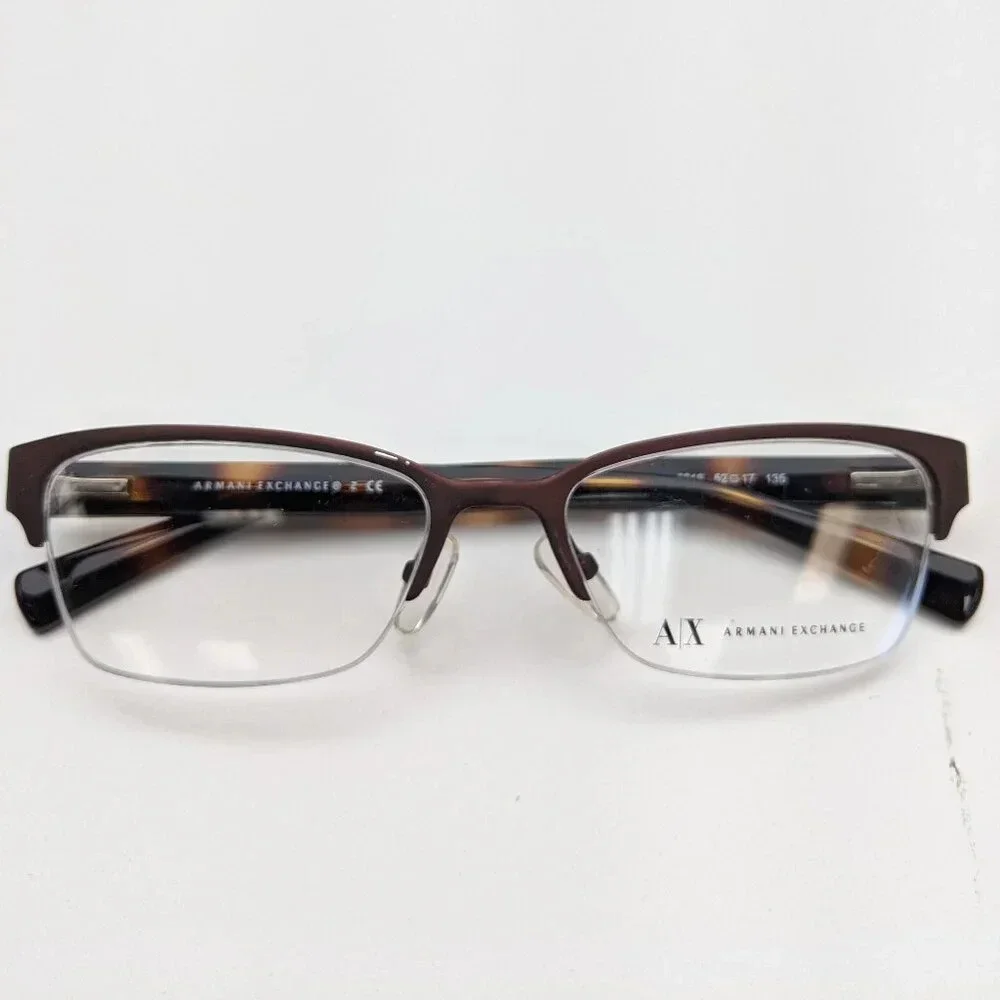 🕶️ Armani Exchange AX1004 6016 Semi Rimless Cat Eye Eyeglasses 52/17-135/JLE442